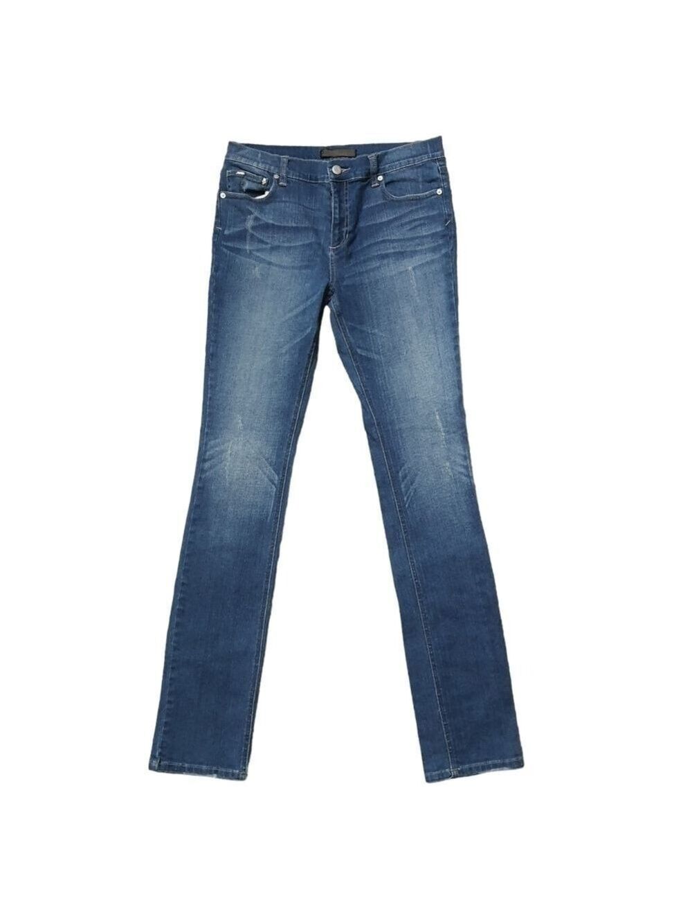 Joe's Jeans Phoeb Lighty Distressed Denim Jeans Wiskering Blue Mid Rise